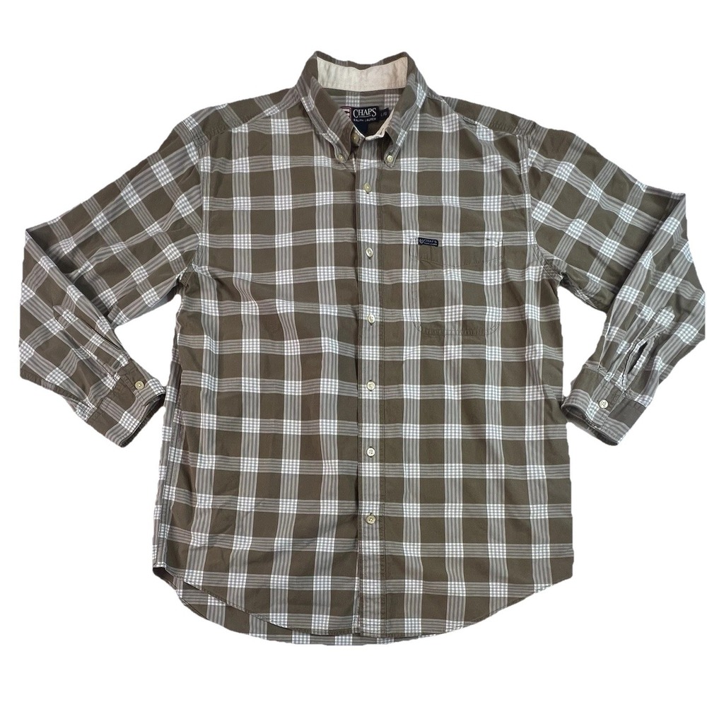 Vintage Chaps Ralph Lauren Shirt Mens Large Button Down Long Sleeve Plaid